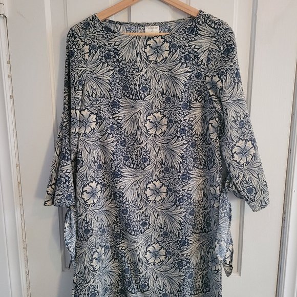 Blue Floral Tunic Dress US 2 - Picture 1 of 3